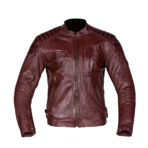 Red light Leather Motorcycle Jacket