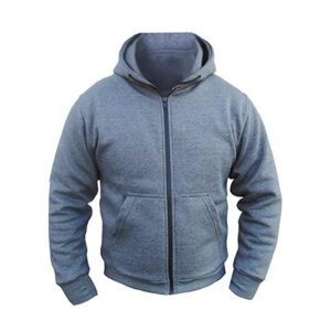 Motor Bike Grey Fleece Protective Hoodie